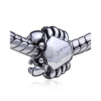 European Beads - cute crab silver plated european beads Image.