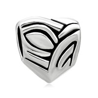 European Beads - austrian heart silver plated european beads Image.
