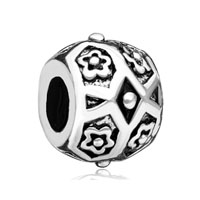 European Beads - little flowers fit all brands silver plated beads charms bracelets Image.
