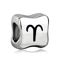 Beads - zodiac aries silver plated european beads Image.