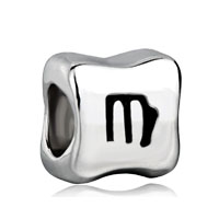 European Beads - zodiac virgo silver plated european beads Image.
