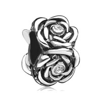 European Beads - rose bracelet silver plated european beads Image.