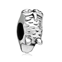 European Beads - round tree face silver plated beads charms bracelets Image.
