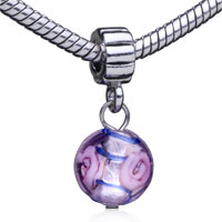 European Beads - murano glass flower dangle european beads Image.