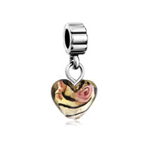 Murano Glass Jewelry - topaz murano glass love heart dangle european beads all brands charms bracelets Image.
