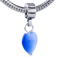 European Beads - blue murano dangle european beads Image.