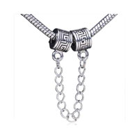 European Beads - cylindrical link bracelet dangle european beads Image.