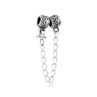 European Beads - victorian safty chain lock dangle european beads Image.