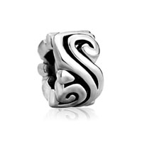 European Beads - mothers day gifts tribal swirl fit all brands silver plated beads charms bracelets Image.