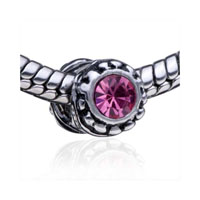 European Beads - october birthstone drum crystal european beads Image.