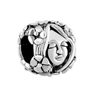 European Beads - flora goddess silver plated beads charms bracelets Image.