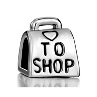 European Beads - handbag heart love to shop all brand silver plated beads charms bracelets Image.