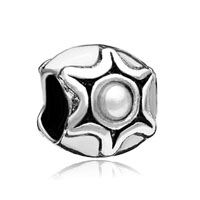 European Beads - round shaped star light european beads Image.