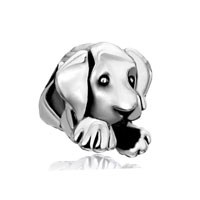 European Beads - cute puppy dog animal all brands silver plated beads charms bracelets Image.