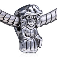 European Beads - chinese queen silver plated european beads Image.