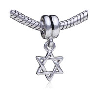 European Beads - six point star dangle european beads Image.