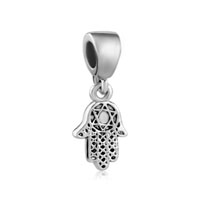 European Beads - open hand palm dangle european beads Image.