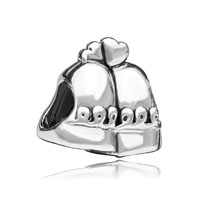 European Beads - small bells silver plated european beads Image.