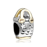 European Beads - vegetable basket two tone plated european beads Image.