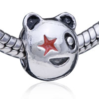  - unique bear face european charm bead bracelet Image.