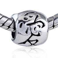 European Beads - chinese character love silver plated european beads Image.