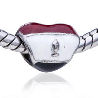 European Beads - three color heart european beads Image.