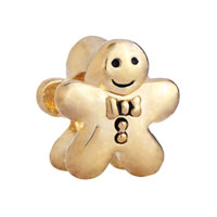 DPC1845: golden snowman two tone plated european beads Image.