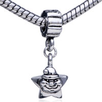 European Beads - star santa claus dangle european beads Image.