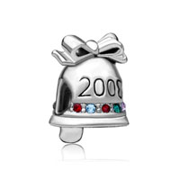 European Beads - 2008 christmas bell crystal european beads Image.