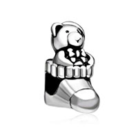 Beads - lovely bear silver plated european beads Image.
