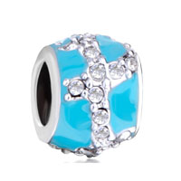 European Beads - blue crystal european beads Image.