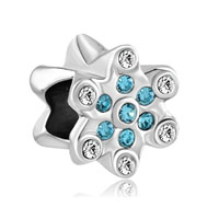European Beads - snowflake crystal european beads Image.