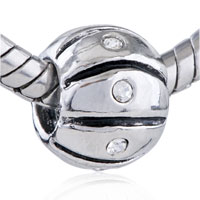 European Beads - clear pumpkin crystal european beads Image.
