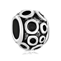 European Beads - many circular shape silver plated beads charms bracelets Image.