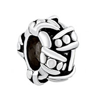 European Beads - drum spacer wheel silver plated beads charms bracelets Image.