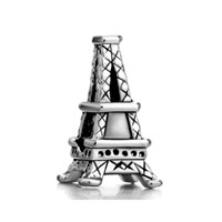 European Beads - paris eiffel tower fit all brands silver plated beads charms bracelets Image.