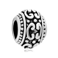 European Beads - on the ball silver plated beads charms bracelets Image.