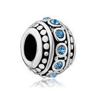 European Beads - bling swarovski crystal fit all brands silver plated beads charms bracelets Image.