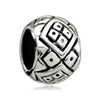 European Beads - small square fit all brands silver plated beads charms bracelets Image.