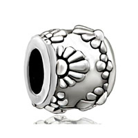 European Beads - sun flower fit all brands silver plated beads charms bracelets Image.