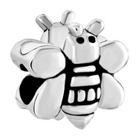 European Beads - lovely bee shape silver plated beads charms bracelets Image.