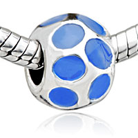  - blue round pattern european beads Image.