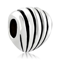 European Beads - shell shape silver plated beads charms bracelets Image.