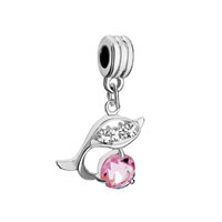 European Beads - october birthstone dolphin fit all brands &amp;  dangle european beads charms bracelets Image.