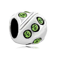 European Beads - circle august birthstone fit all brands silver plated beads charms bracelets Image.
