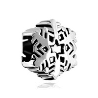 European Beads - snowflake all brands silver plated beads charms bracelets Image.