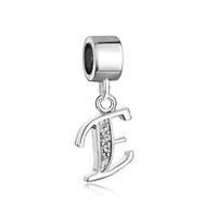 European Beads - letter e dangle european beads Image.