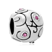European Beads - october birthstone silver plated beads charms bracelets Image.