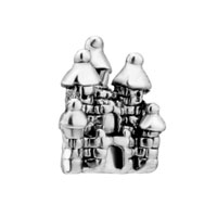 European Beads - princess fairytale castle fit all brands &amp;  silver plated beads charms bracelets Image.