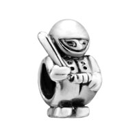 European Beads - jewelry baseball player fit all brands &amp;  silver plated beads charms bracelets Image.